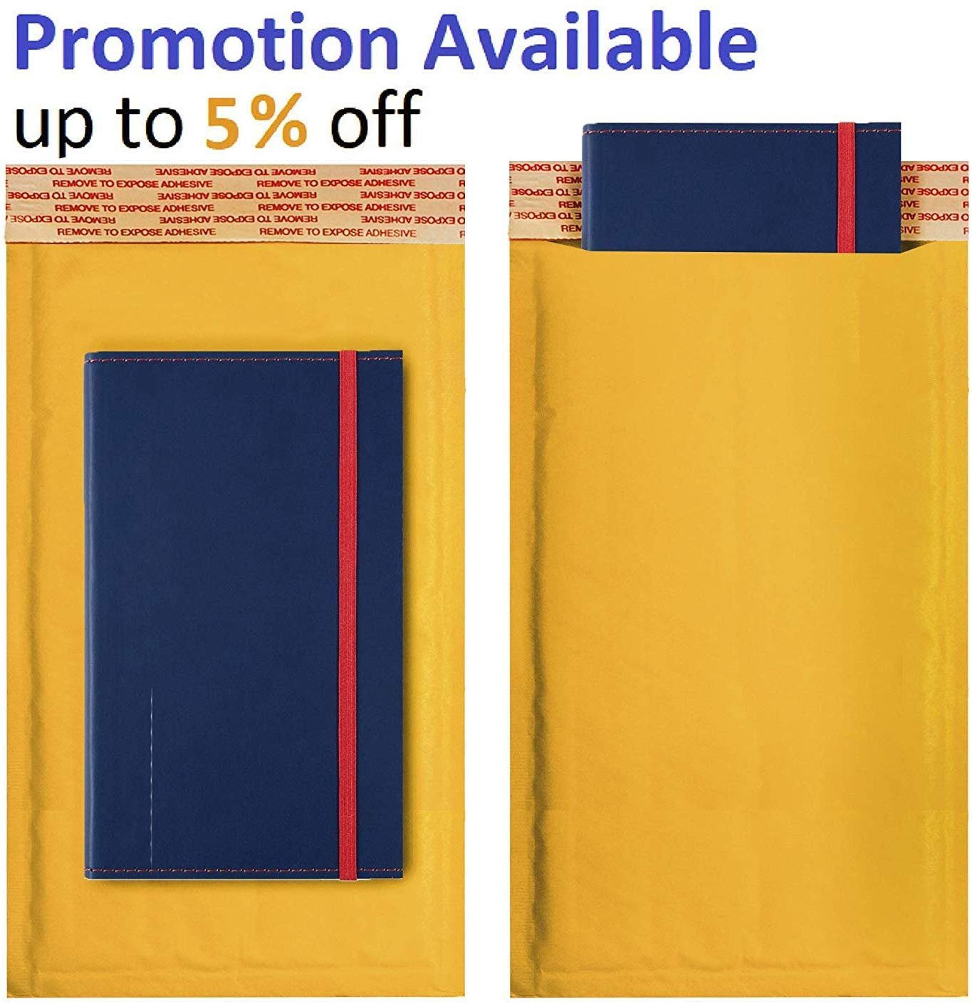 500 Pack Kraft Self Seal Bubble Mailers Padded Envelopes P44891