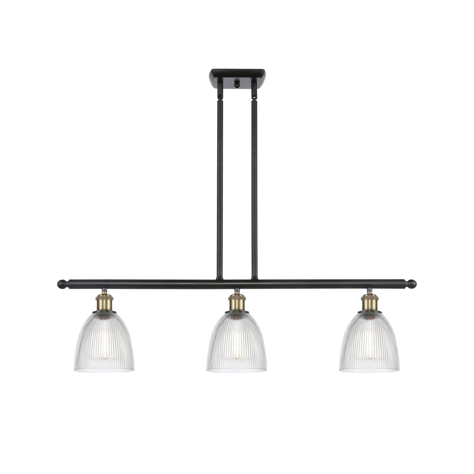 Black Antique Brass 3 Light Island Light X81773