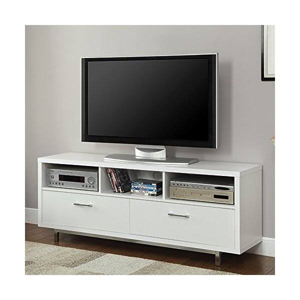 2-Drawer TV Console with 3 Storage Compartments White Q4216