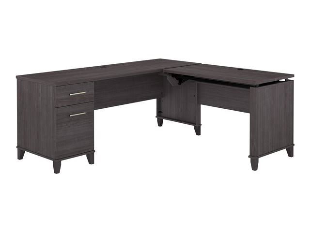 72W Storm Gray Sit to Stand L Shaped Desk H29934
