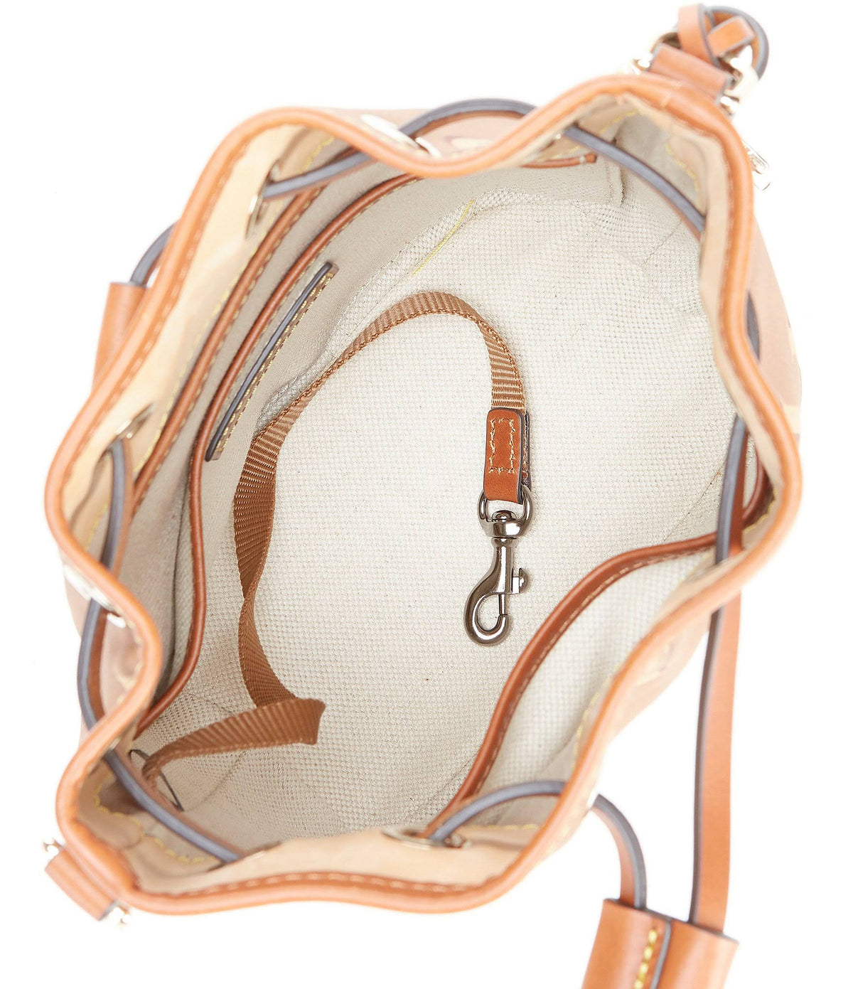 Saddle Coated Cotton Drawstring Bag L230