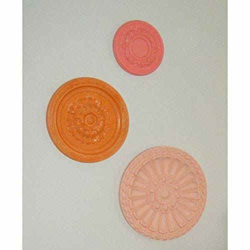 7 1/2x22OD x 1 1/8x22P Ceiling Medallion, Hand-Painted Mississippi Mud Crackle Q3598
