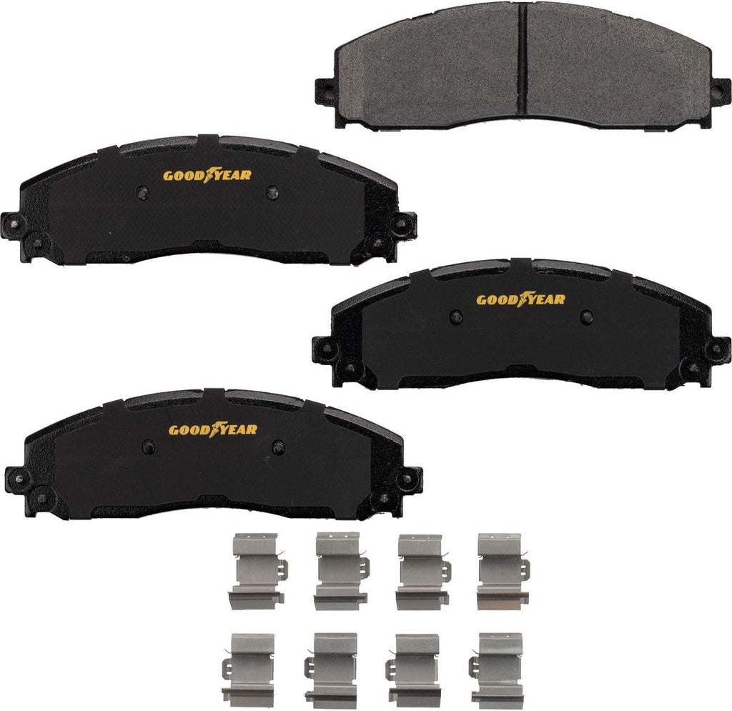 Carbon Ceramic Rear Disc Brake Pads Set for Ram ProMaster 1500, 2500, and 3500 2014-19 D758521