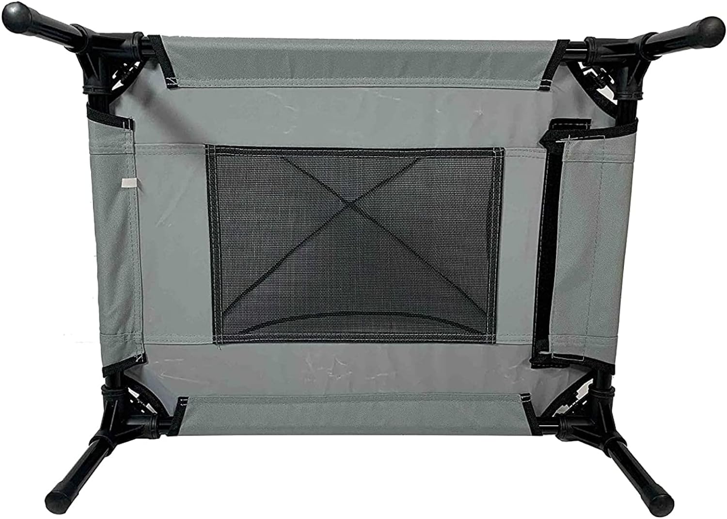 Grey Elevated Pet Cot With Canopy Outdoor Dog Bed I28053