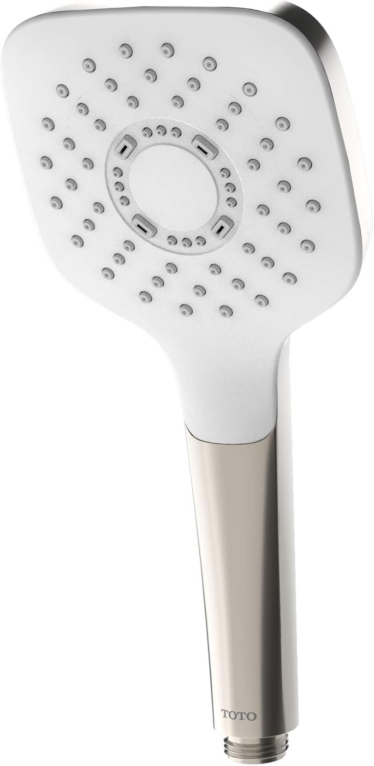 Brushed Nickel Square Single Spray Showerhead D585