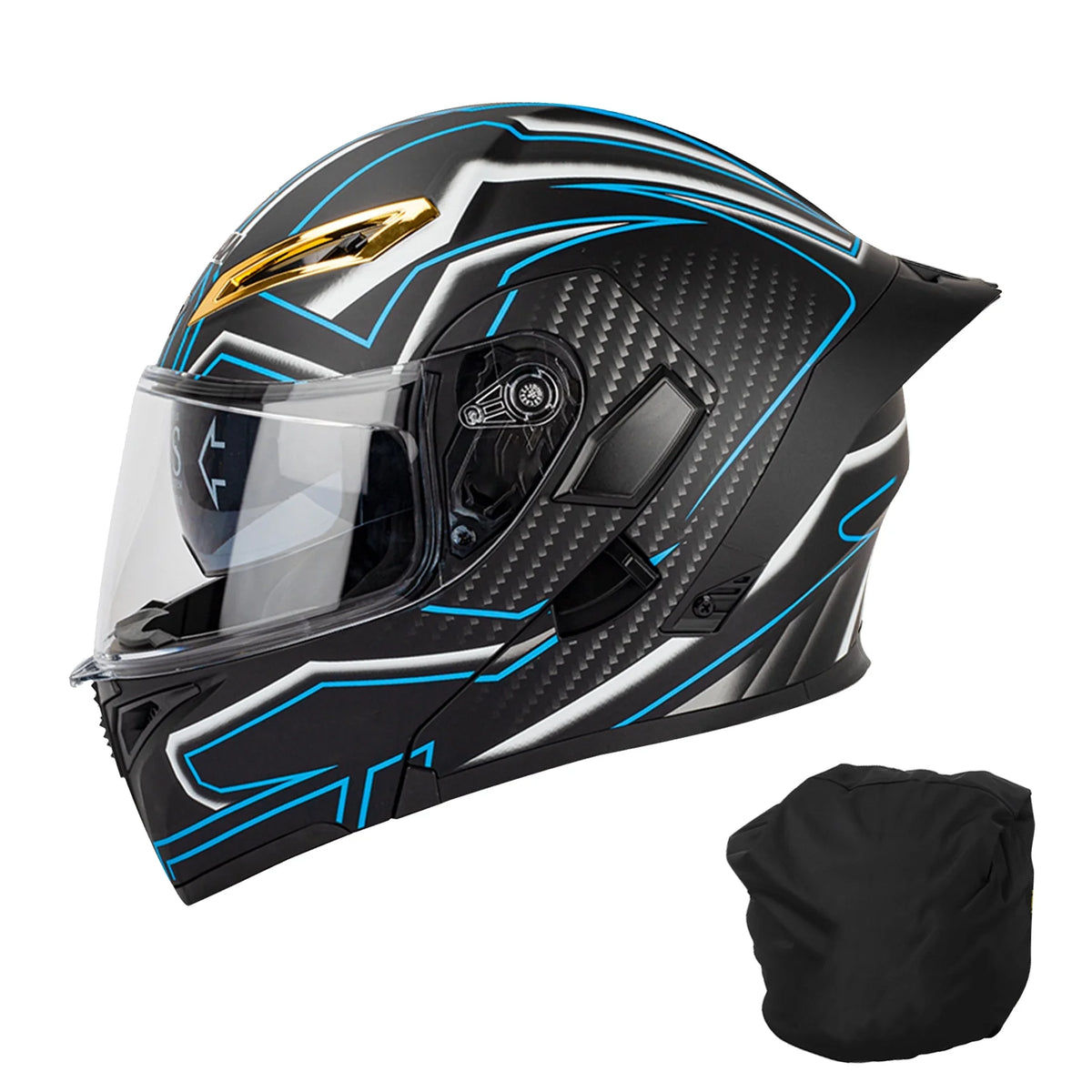 Dual Visor Flip Breathable Motorbike Helmet G513