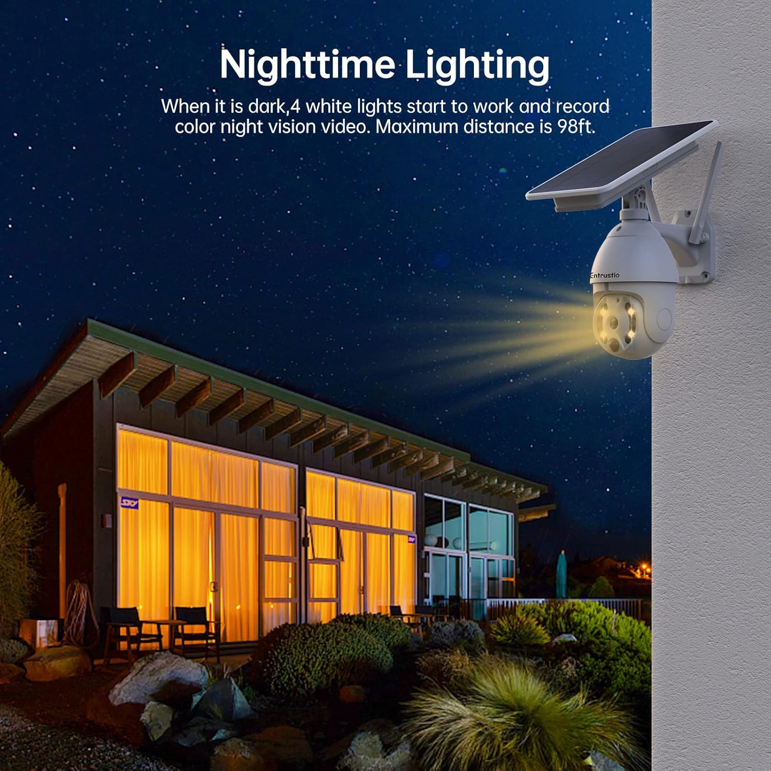 Wireless 360° PTZ 1080P WiFi Security Camera with Color Night Vision N542278