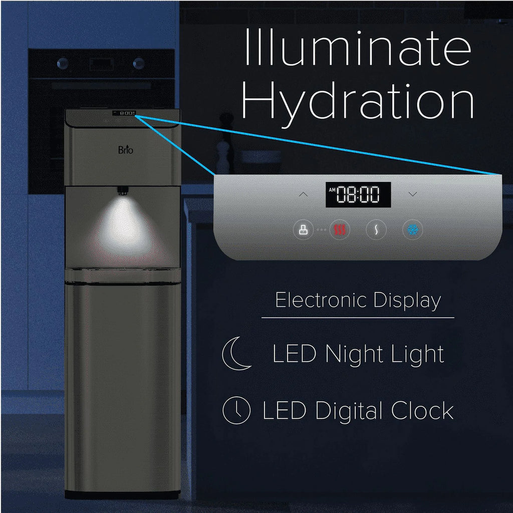 Bottom Load Hot, Cold and Room Water Cooler with Touch Dispense F958135