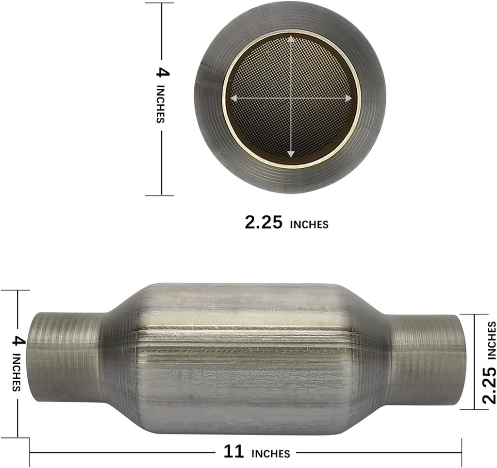2.25" Inlet/Outlet Universal Catalytic Converter Pack of 2 N619780