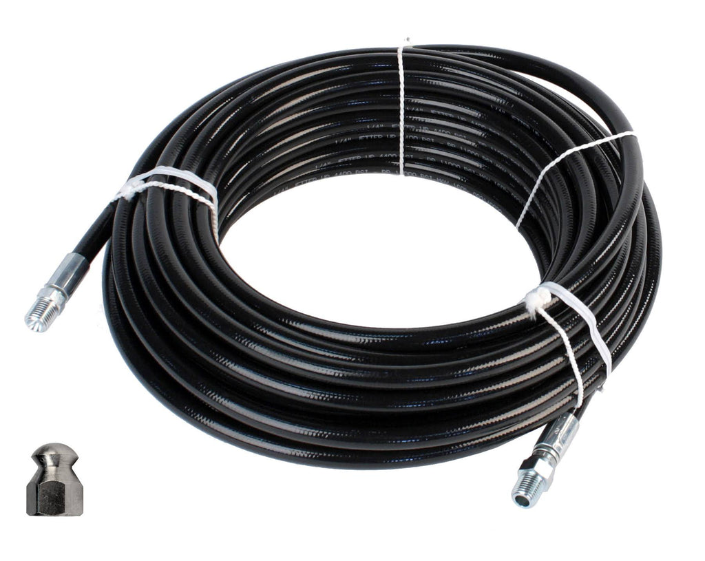 1/4x22 x 200 4400 PSI Sewer Jetter Hose & 8.0 Nozzle B6259