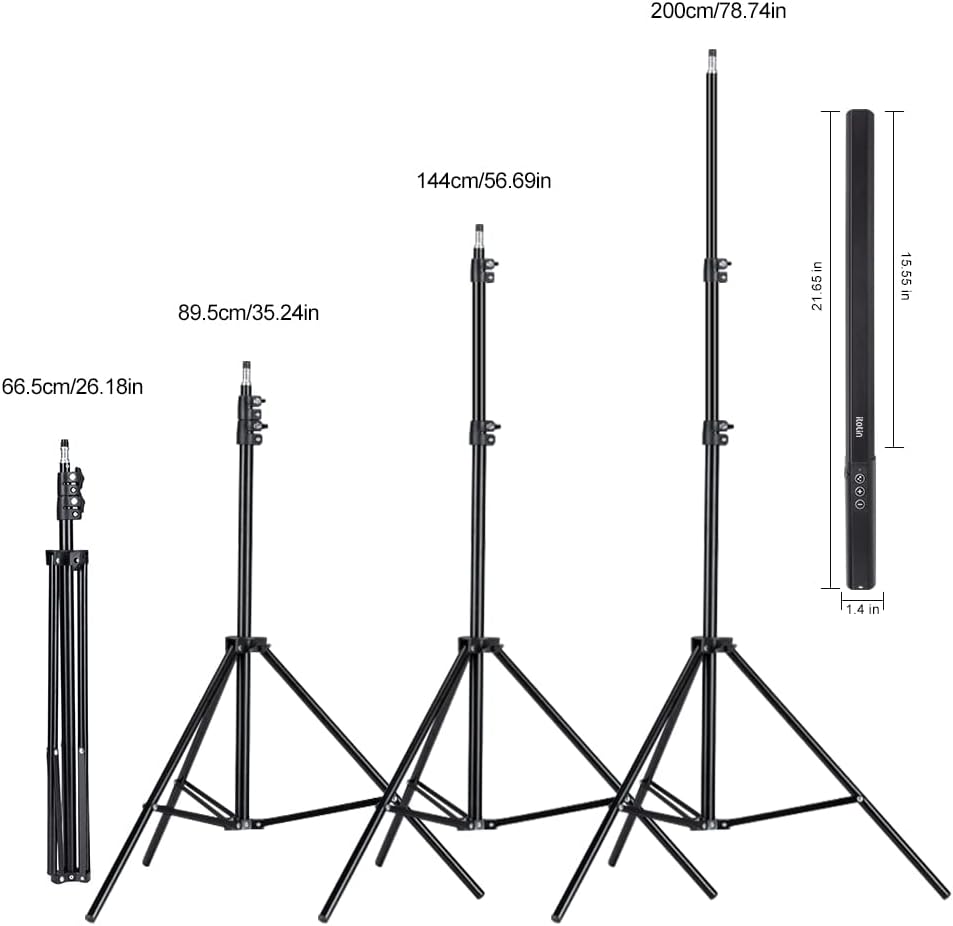 Handheld LED Video Light with Tripod & Remote Control, Pack of 2 D84234