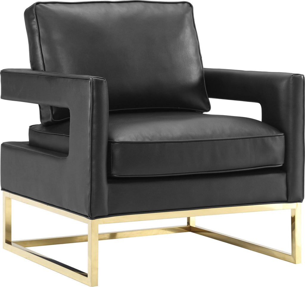 Black Leather Chair Q23960