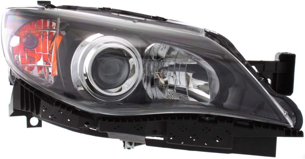 Pair Black Housing Headlight for Subaru Impreza 2008-2011 W65070