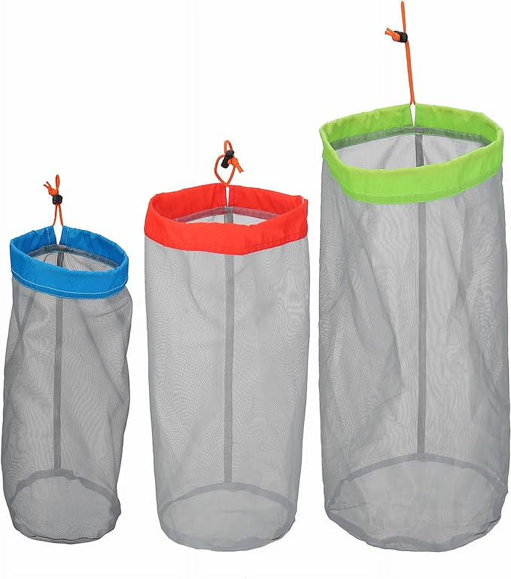 Stuff Sack Set of 3 Lightweight Nylon Mesh Drawstring Storage Bag G208