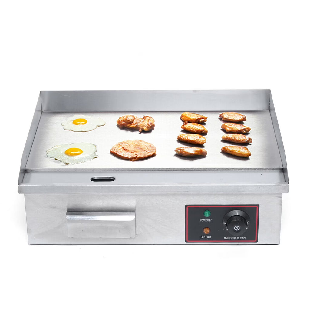 3000W 22'' Commercial Electric Griddle Flat Top Grill Stove Stainless Steel E5146