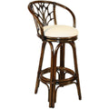 Antique Finish Swivel Rattan Counterstool G441027