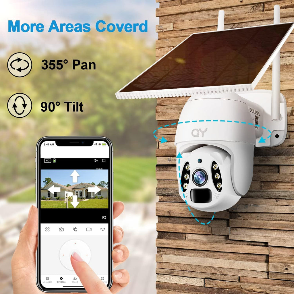 3 MP Wireless Pan & Tilt Security Camera with Motion Detection, 2-Way Audio, Color Night Vision, IP67 Waterproof M19926