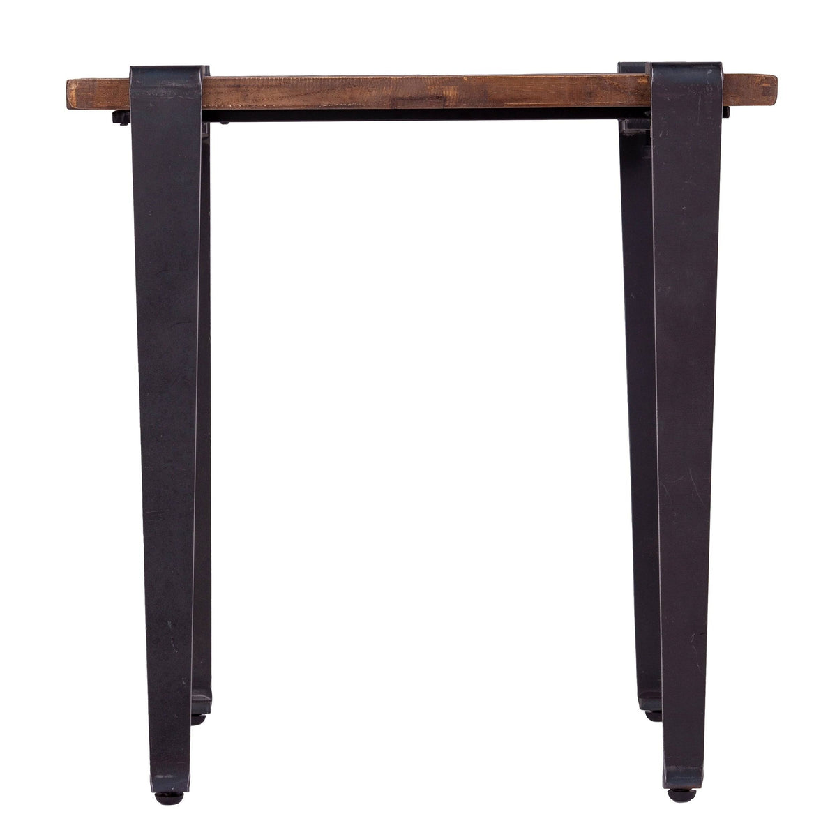 Square Metal and Reclaimed Wood End Table V879472