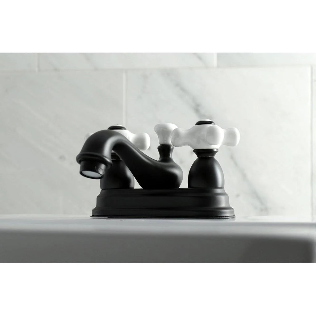 Satin Nickel Centerset Lavatory Faucet with Brass Pop-Up P79191