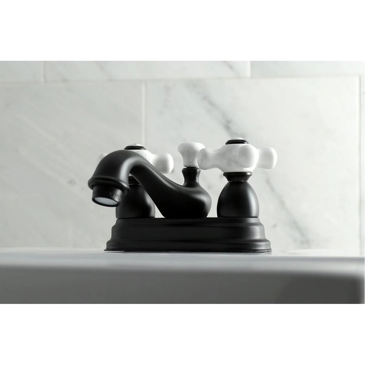 Satin Nickel Centerset Lavatory Faucet with Brass Pop-Up P79191
