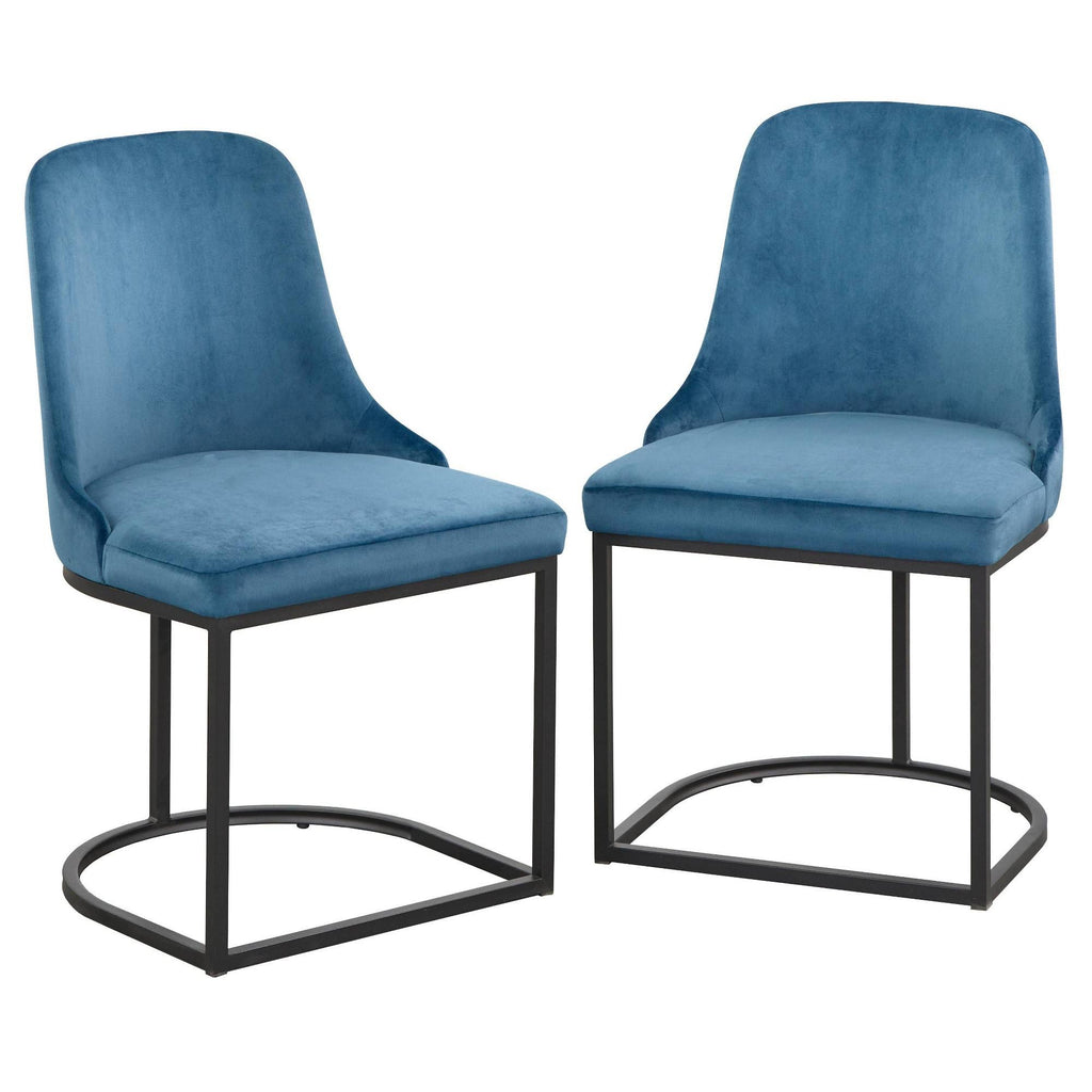 Blue Dining Chair Set of 2 F628