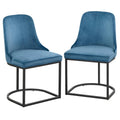 Blue Dining Chair Set of 2 F628
