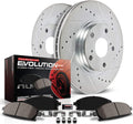 Front Z23 Carbon Fiber Brake Pads with Drilled & Slotted Brake Rotors Kit K23415