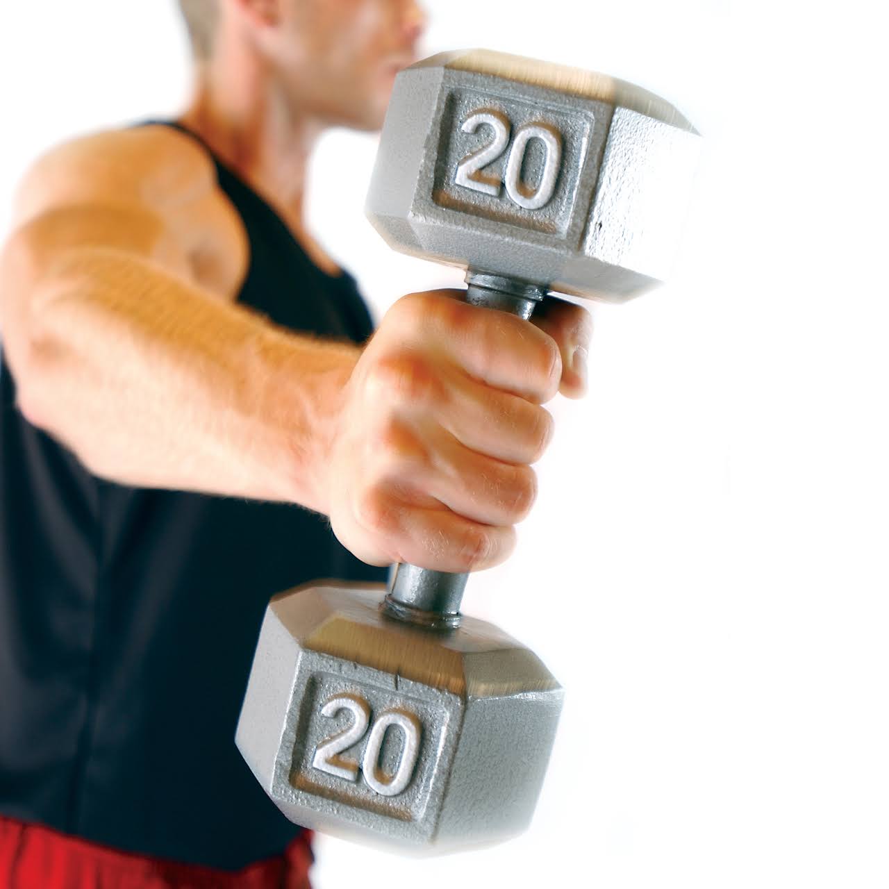 Solid Cast Iron Hex Dumbbell 110-Pound H950