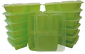 150-Pack Bento Lunch Boxes with Lids (3 Compartment/ 36 oz) Reusable Dish Set V1953