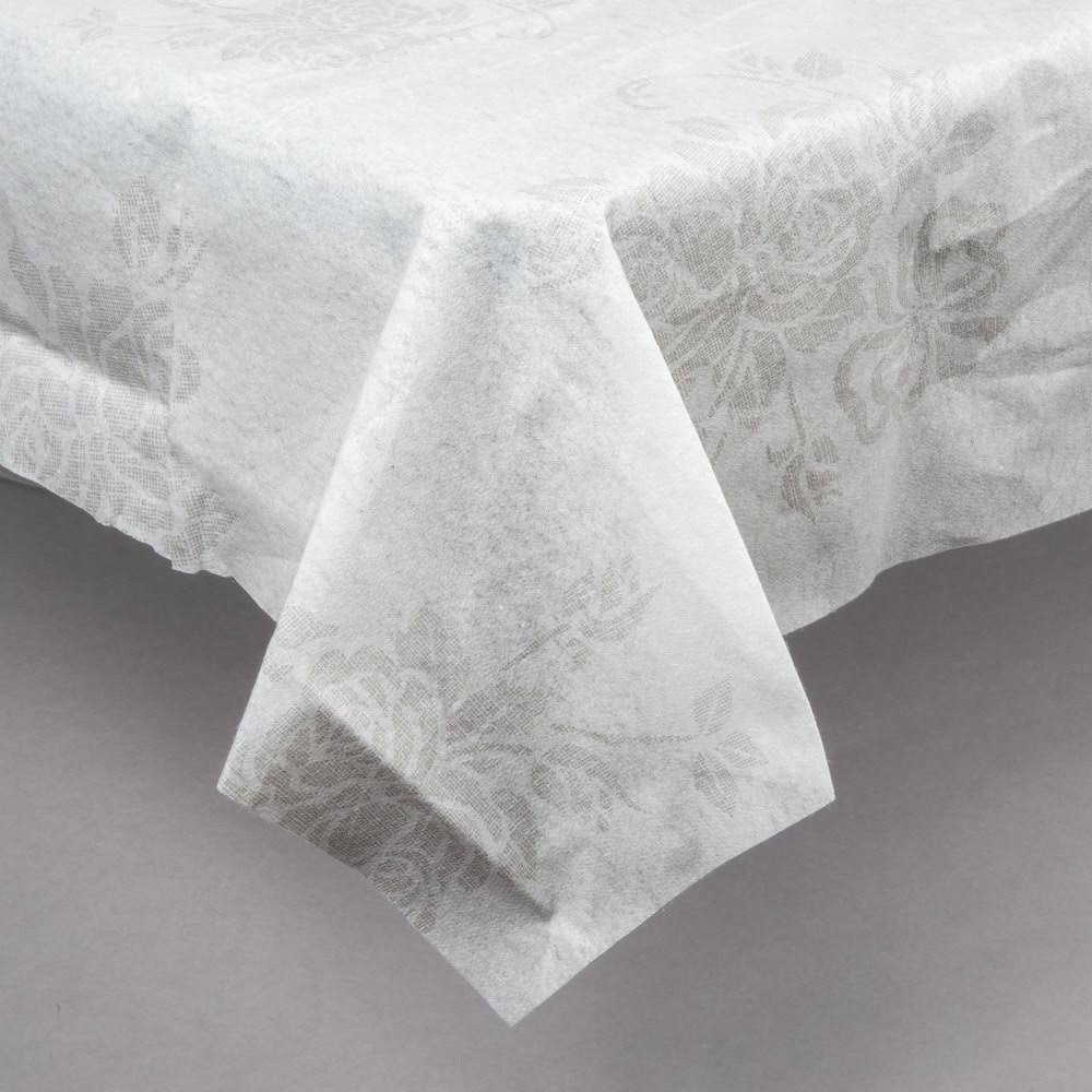 82x22 Linen-Like Silver Table Cover - 24/Case F318168