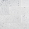 White Carrara Polished Marble Subway Tile 4 in. x 12 in. x 9mm 30 Pieces A217884