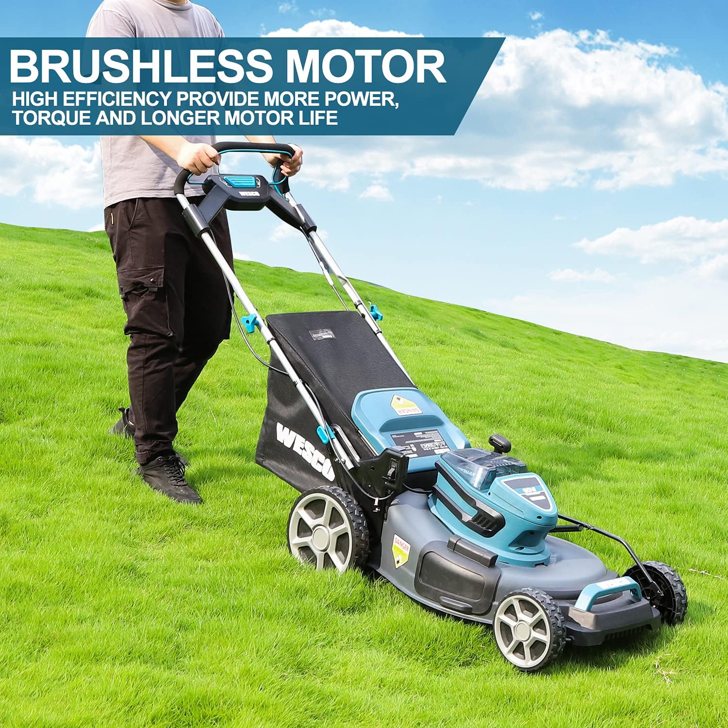 21 inch Self-Propelled Cordless Brushless Lawnmower X264615