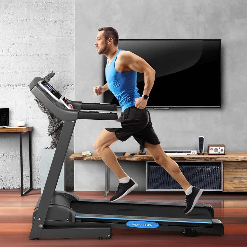 Folding Treadmill with 12 Preset Program and LCD Monitor Y1710