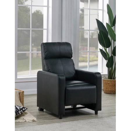 Black Push Back Recliner Theater Seating O89377
