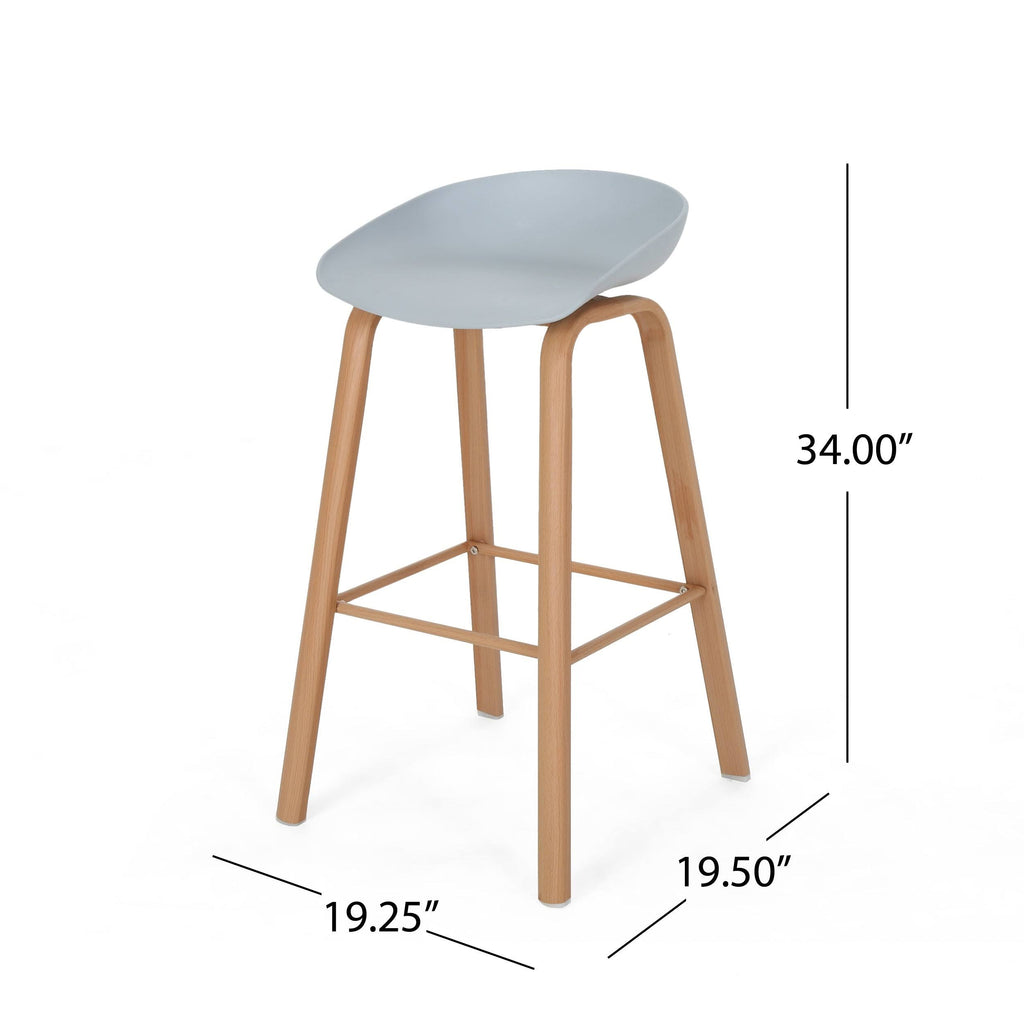 Set of 2 Black Modern Barstool L590925
