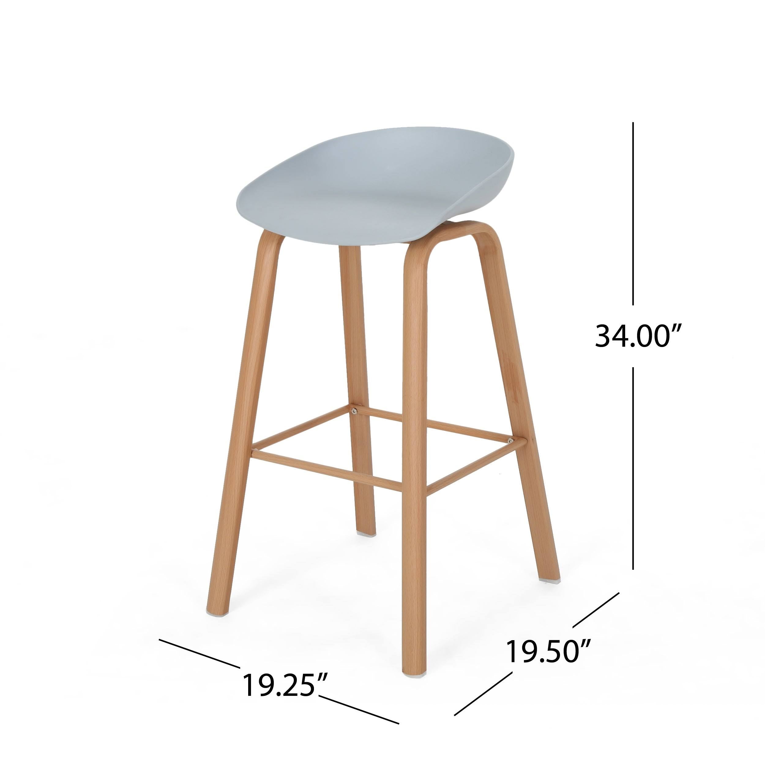 Set of 2 Black Modern Barstool L590925