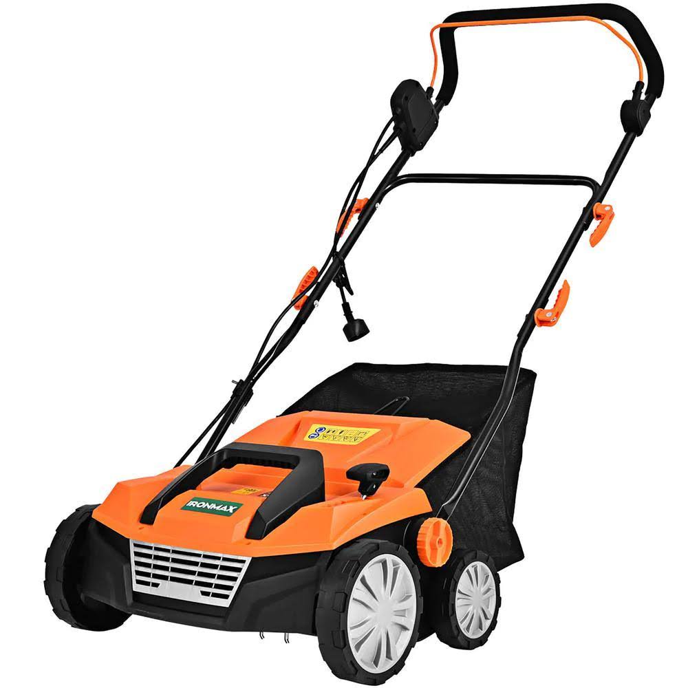15 in. 13 Amp Corded Electric Push Mower Dethatcher Orange K36343