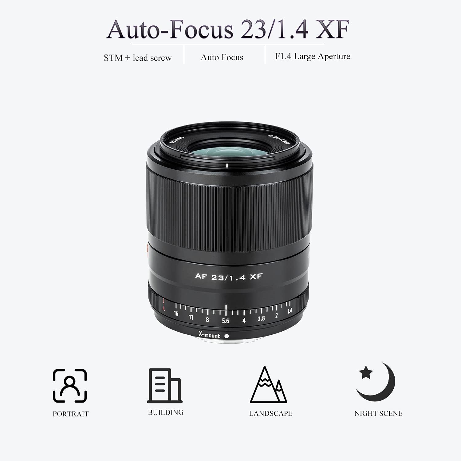 23mm F1.4 XF Auto Focus Prime Wide Angle Lens F332863