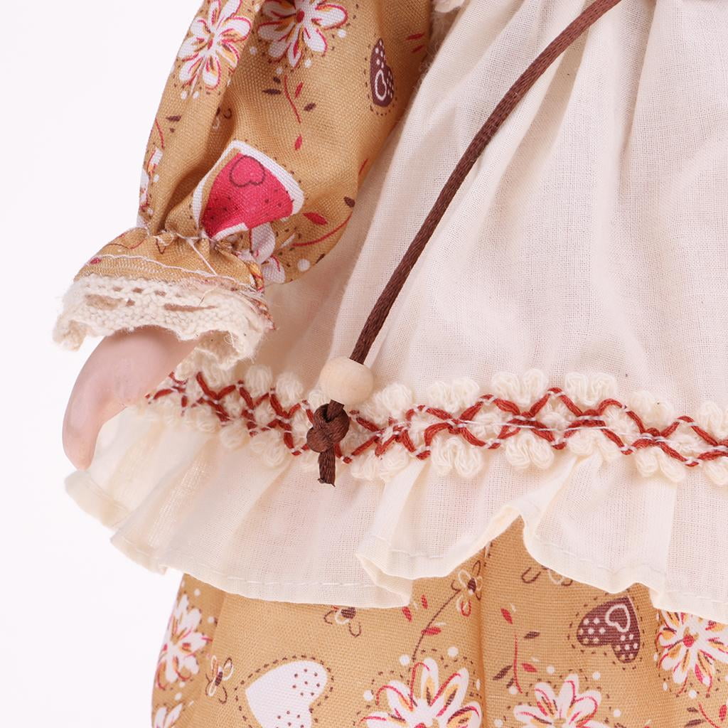 30cm Porcelain Doll Girl Figures with Stand X904592