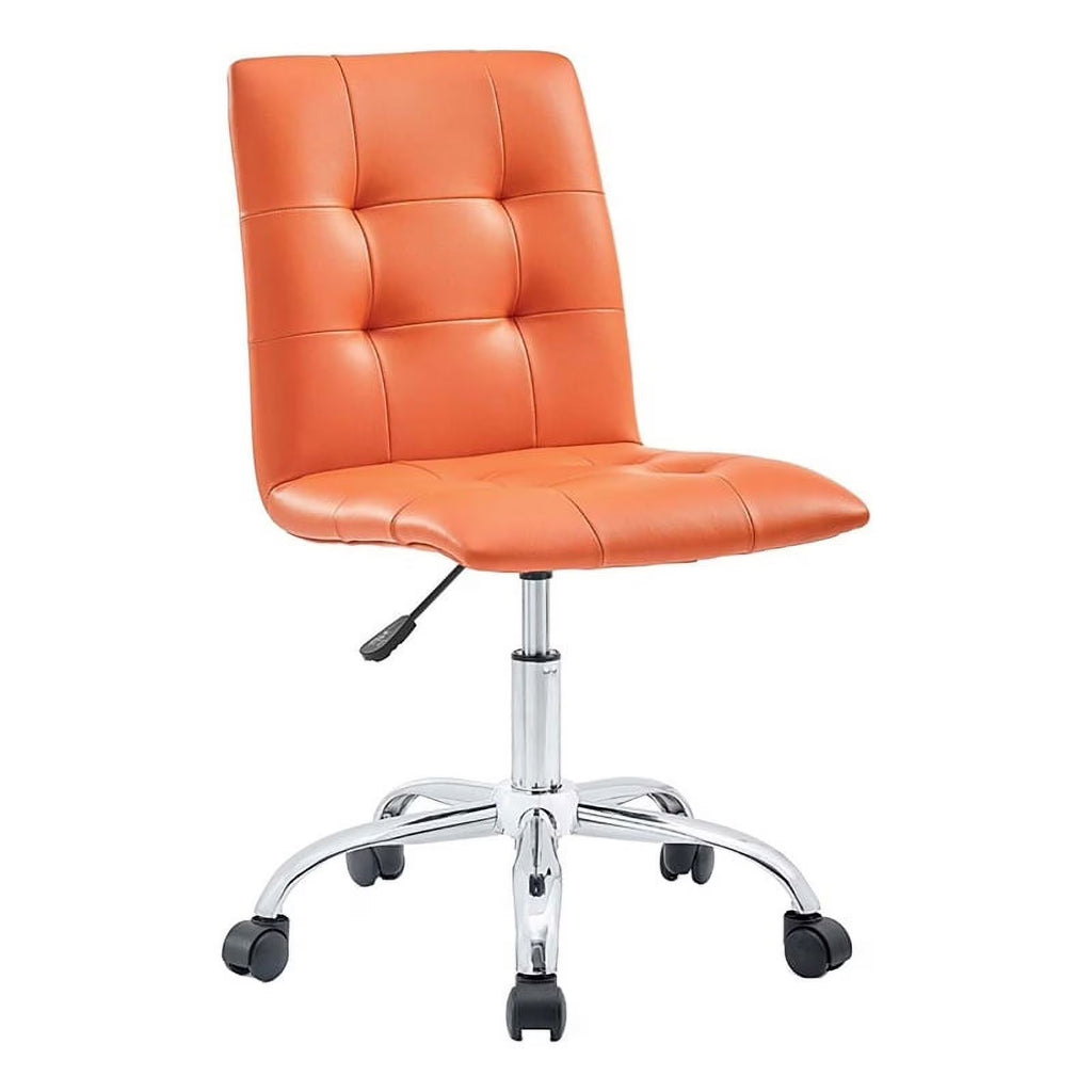 Orange Faux Leather Swivel Office Chair S629962