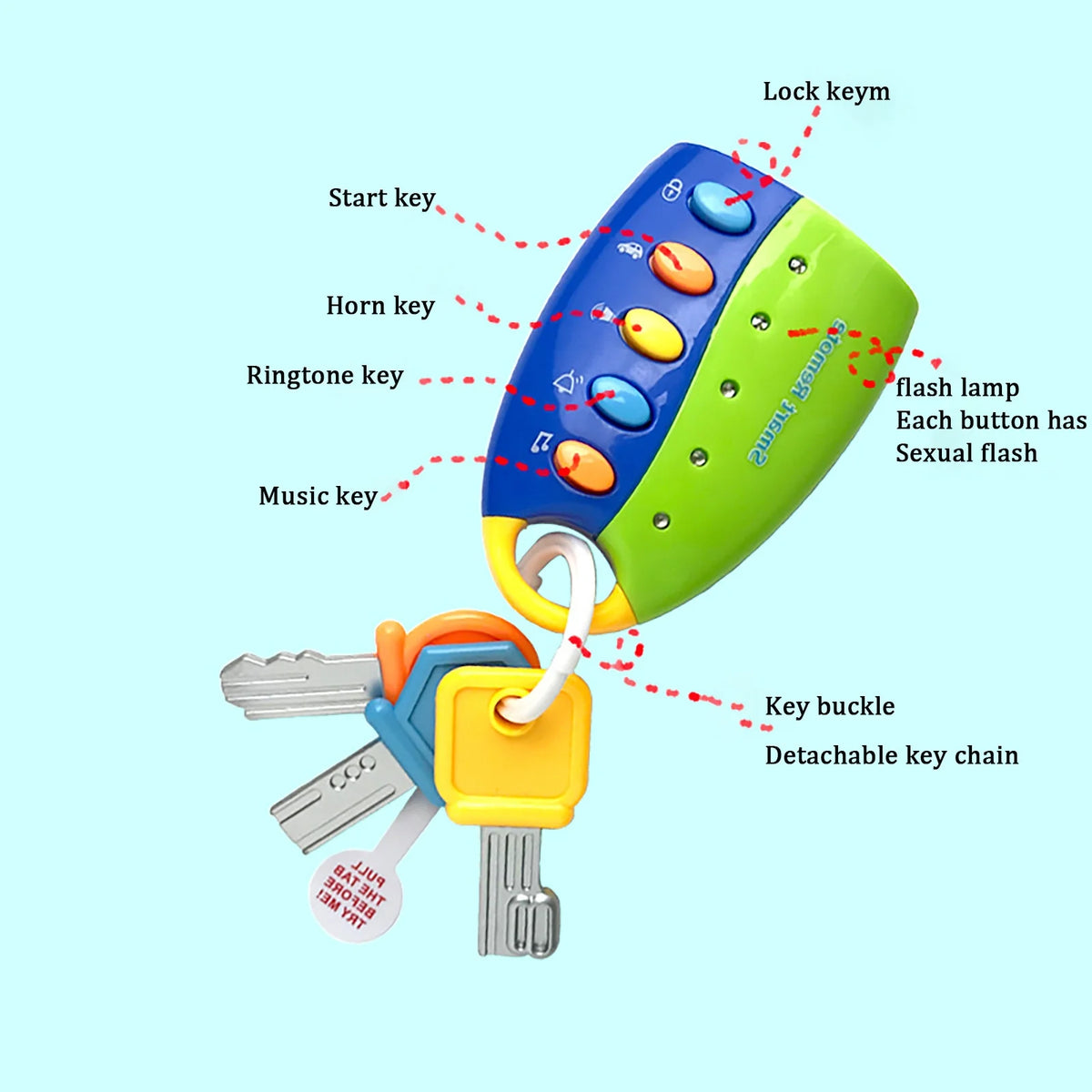 Funky Toy Keys With Light And Sounds D841