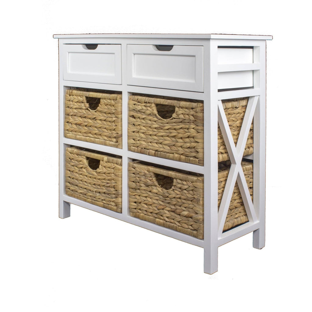 Grey 2-Drawer 4-Basket Accent Cabinet I472