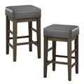 Square Stool, Set of 2, Gray T76976