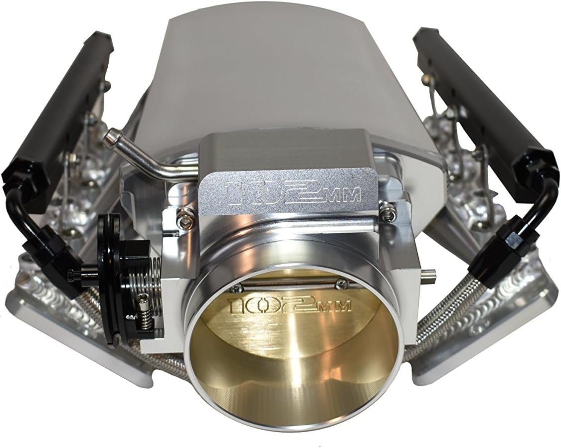 Intake Manifold 102mm Throttle Body Sheet Metal EFI Black M428