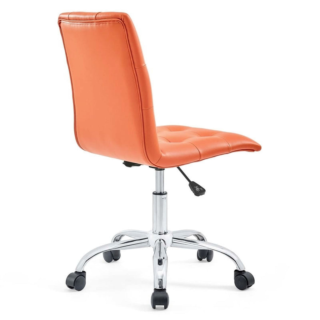 Orange Faux Leather Swivel Office Chair S629962