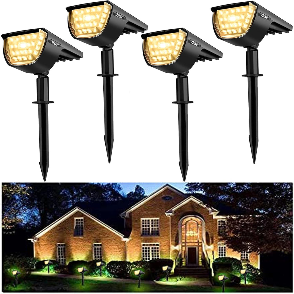 4 Pack Cold White Solar Powered LED Landscape Spot Lights K6413
