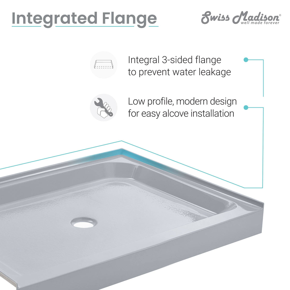 Gray Single Shower Base X38651