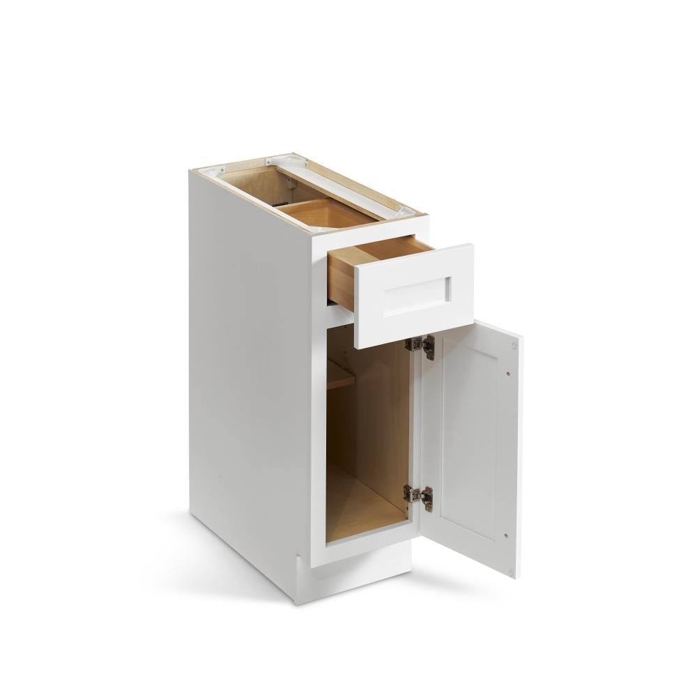 15-in W x 34.5-in H x 24-in D Pure White Birch Base Cabinet X861223