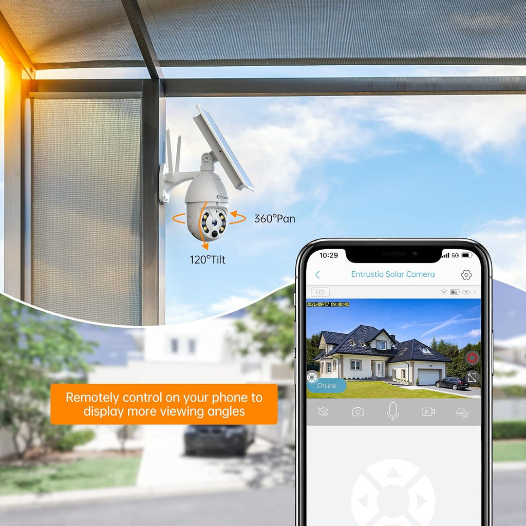 Wireless 360° PTZ 1080P WiFi Security Camera with Color Night Vision N542278