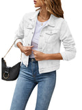 Women's Stretch Fitted Denim Jean Jacket T5645
